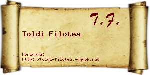 Toldi Filotea névjegykártya